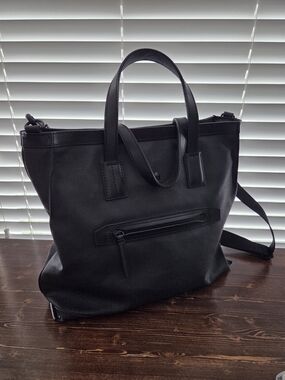 Porter International Black 2-Way Utility Tote Bag - Excellent Condition